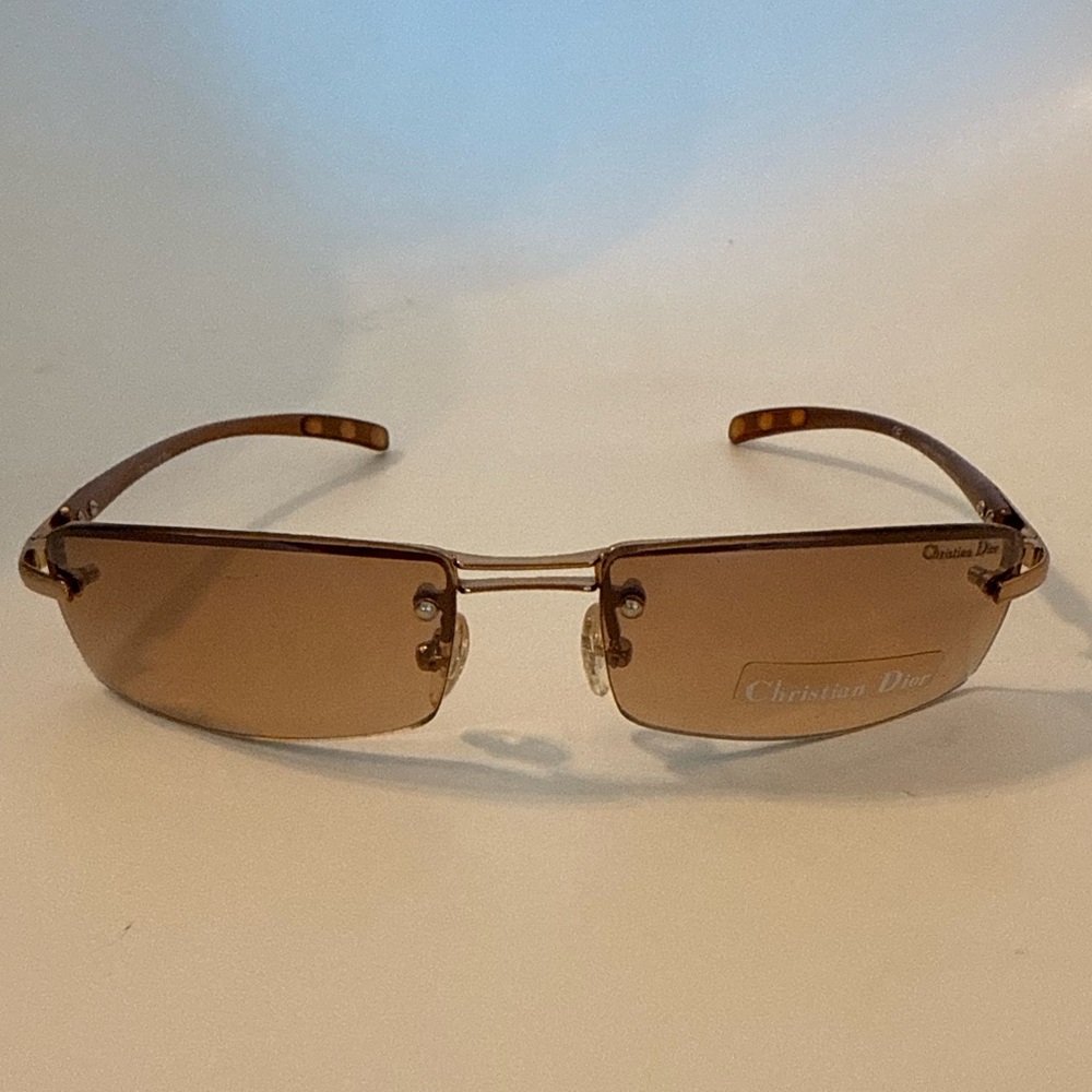 Dior Brown Rimless Sunglasses